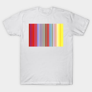 Red Blue Yellow Stripes T-Shirt